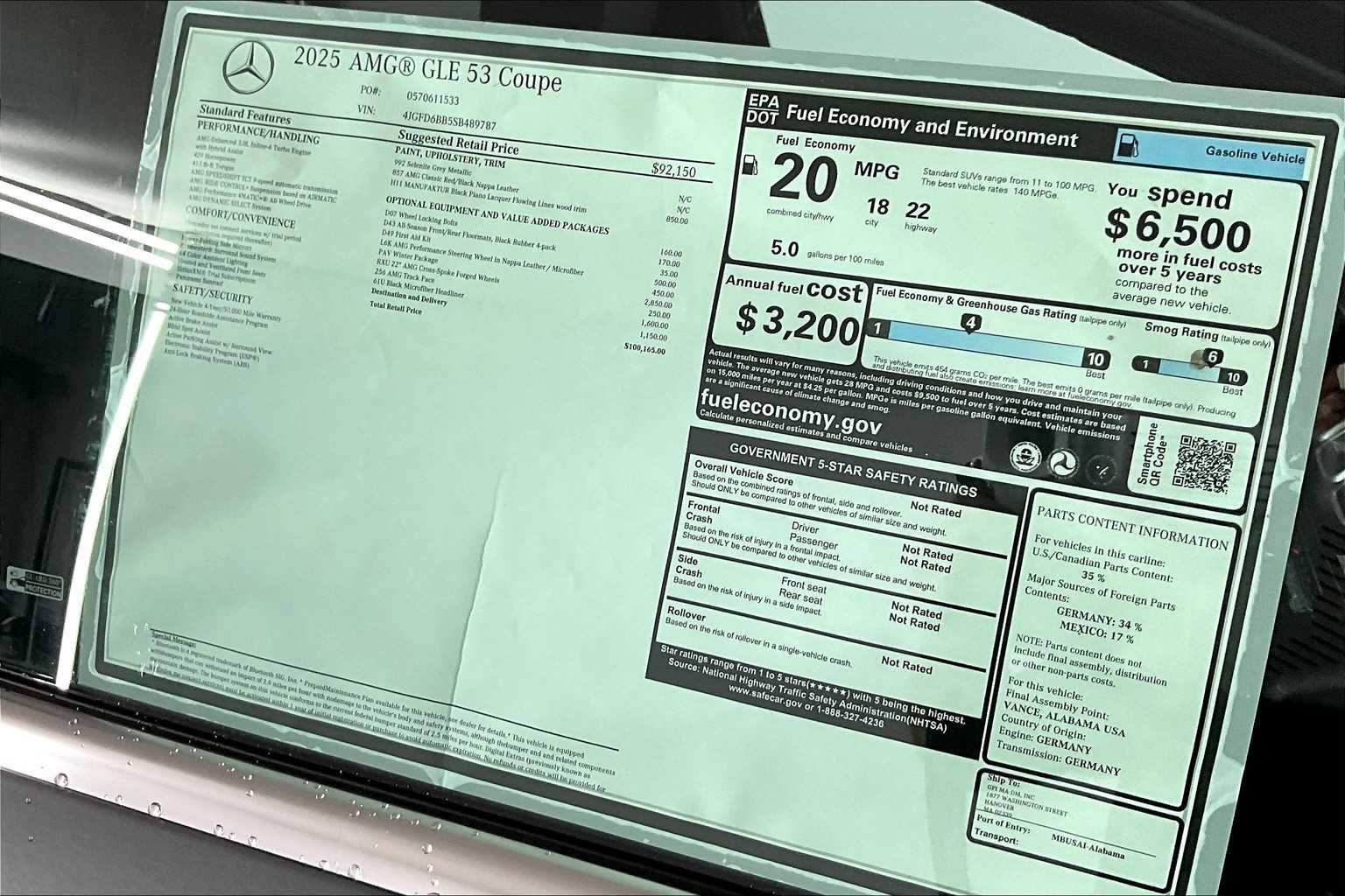 New 2025 Mercedes-Benz GLE 53 AMG AMG GLE 53 image 17