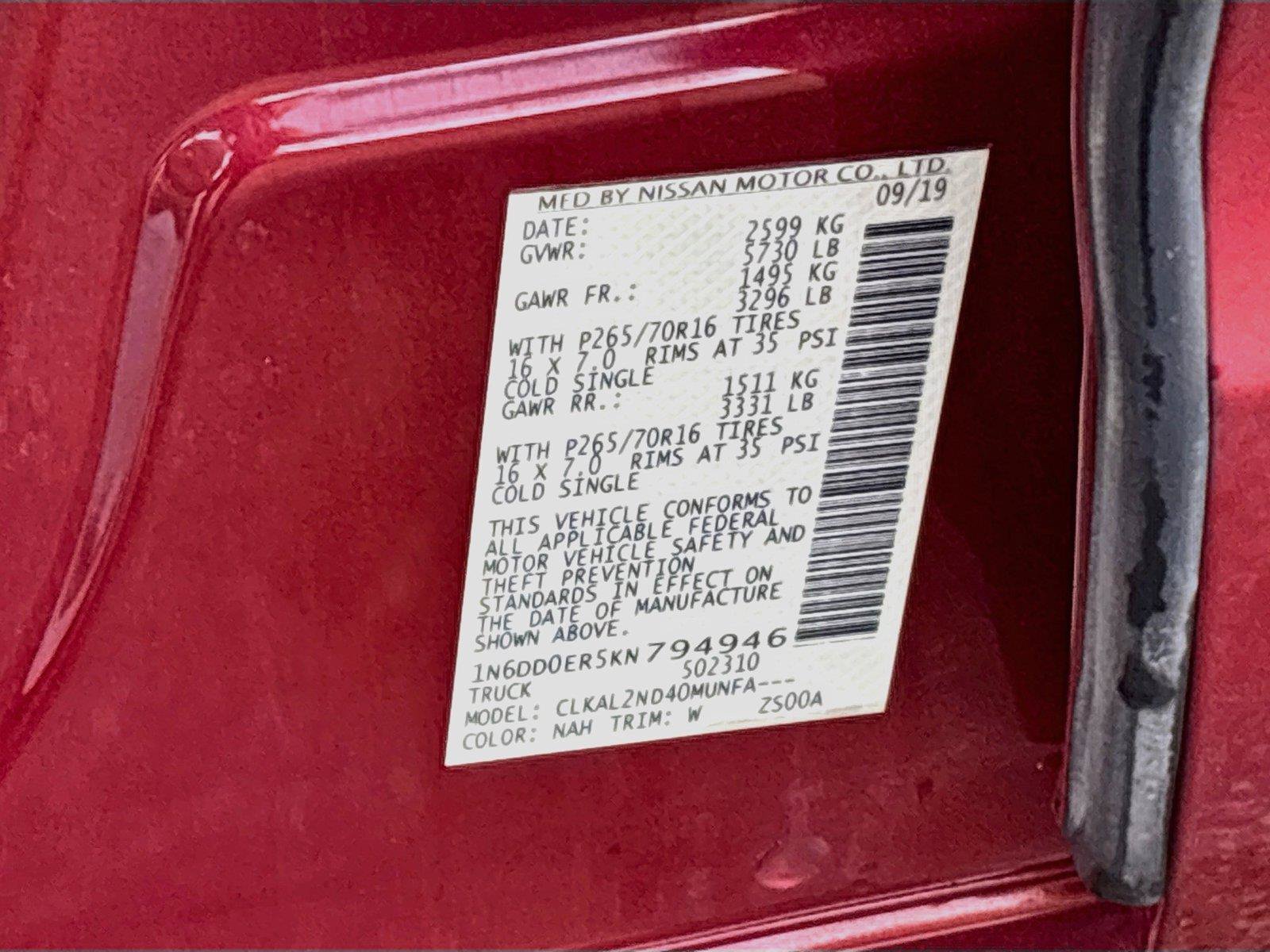 Used 2019 Nissan Frontier SV w/ Value Truck Package RWD image 30