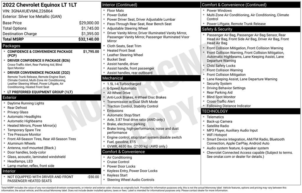 Used 2022 Chevrolet Equinox LT AWD/4WD image 3