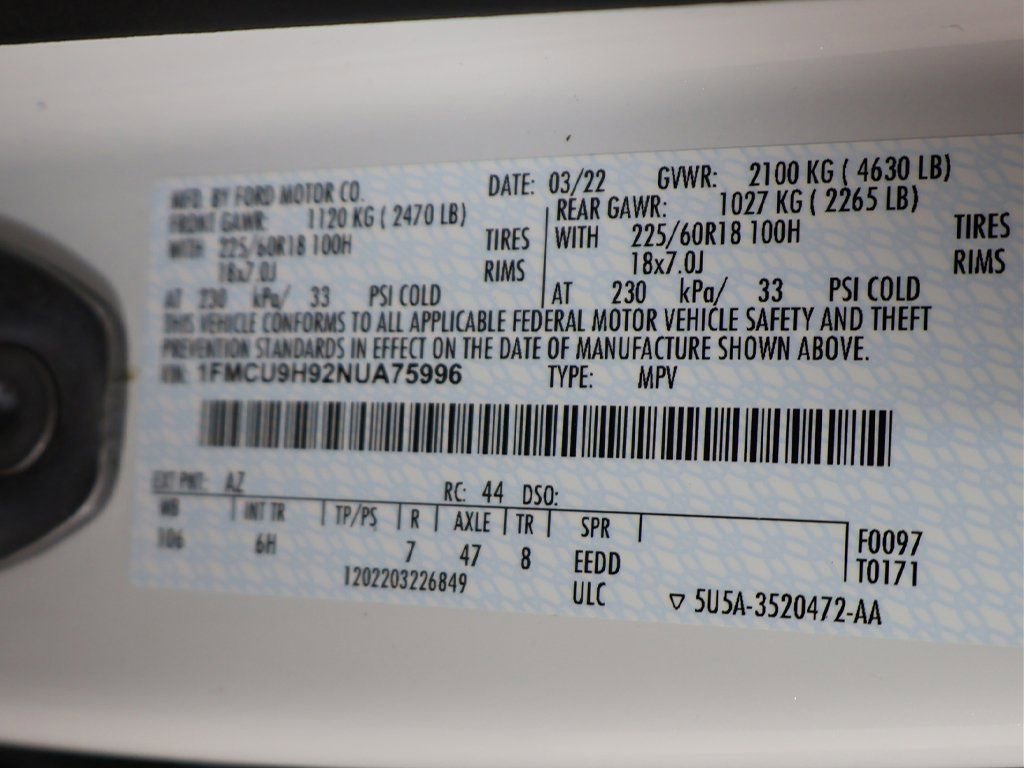 Used 2022 Ford Escape SEL w/ Technology Package image 48