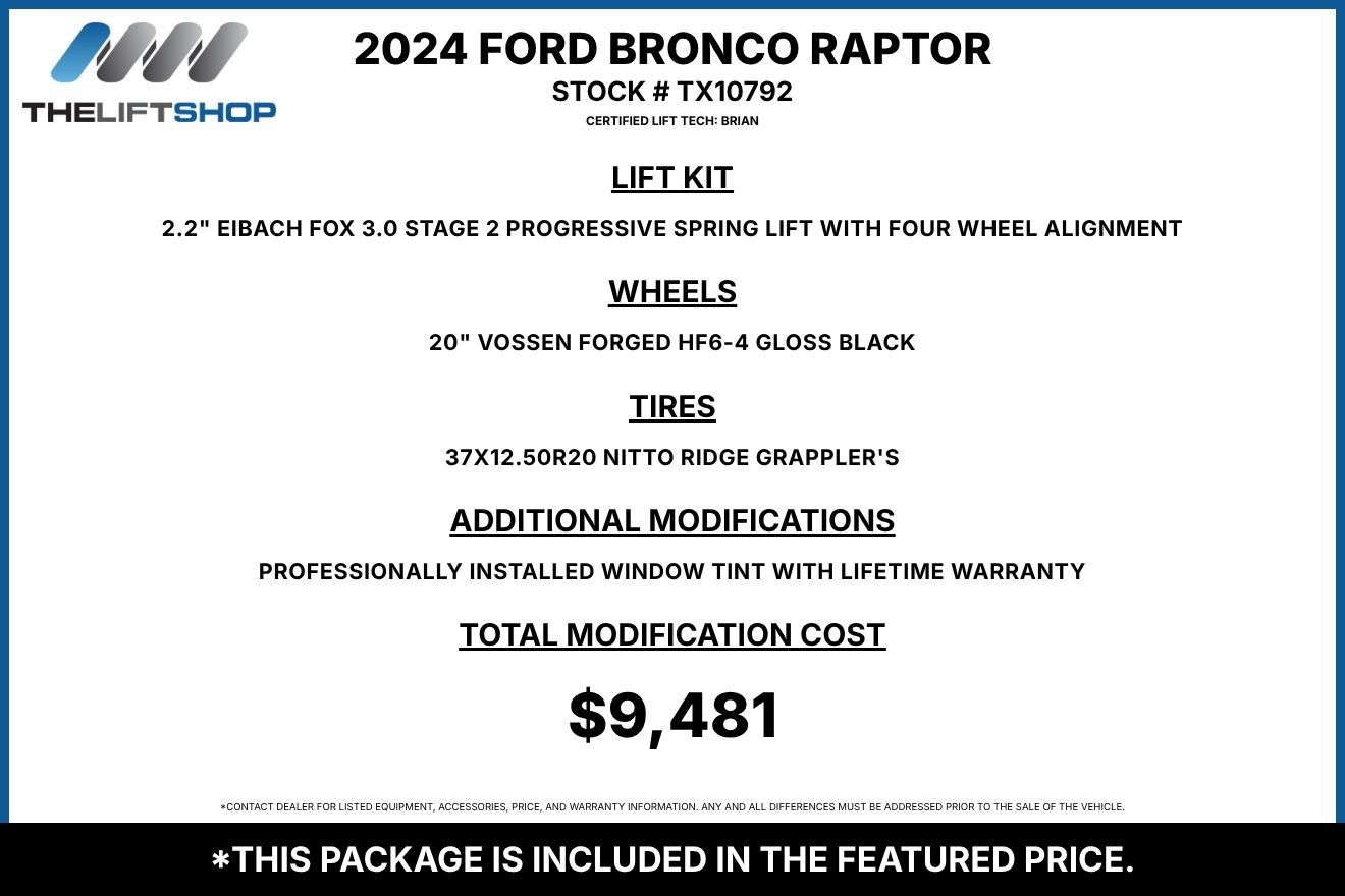 Used 2024 Ford Bronco Raptor AWD/4WD image 2