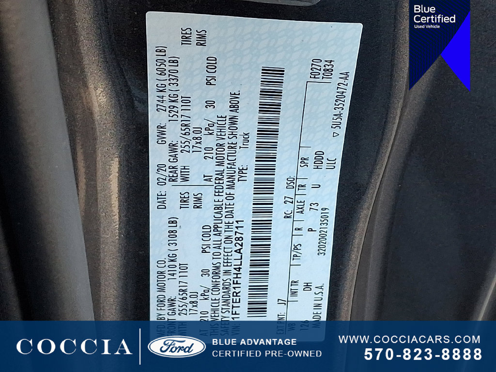 Certified 2020 Ford Ranger Lariat w/ Equipment Group 501A Mid AWD/4WD image 27