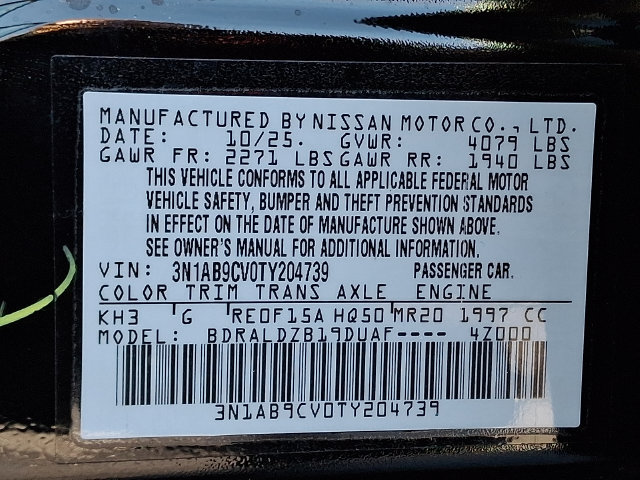 New 2026 Nissan Sentra SV w/ SV Convenience Package FWD image 9