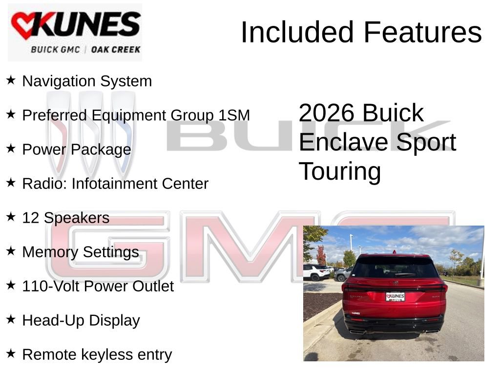 New 2026 Buick Enclave Sport Touring w/ Power Package image 2