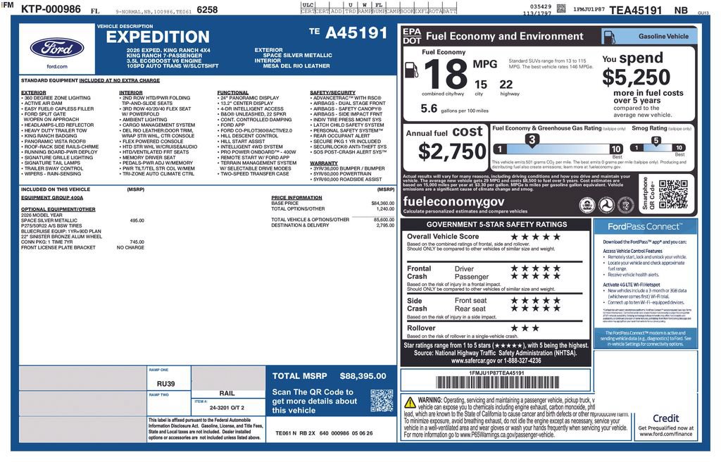 New 2026 Ford Expedition King Ranch AWD/4WD image 4