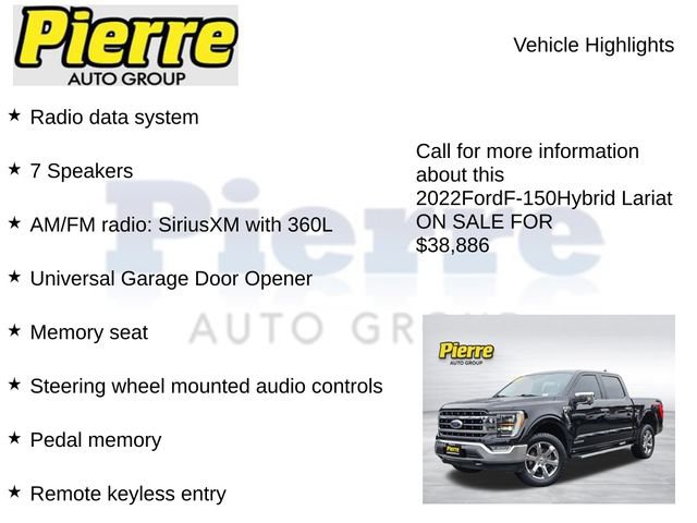 Used 2022 Ford F150 Lariat w/ Equipment Group 502A High image 16