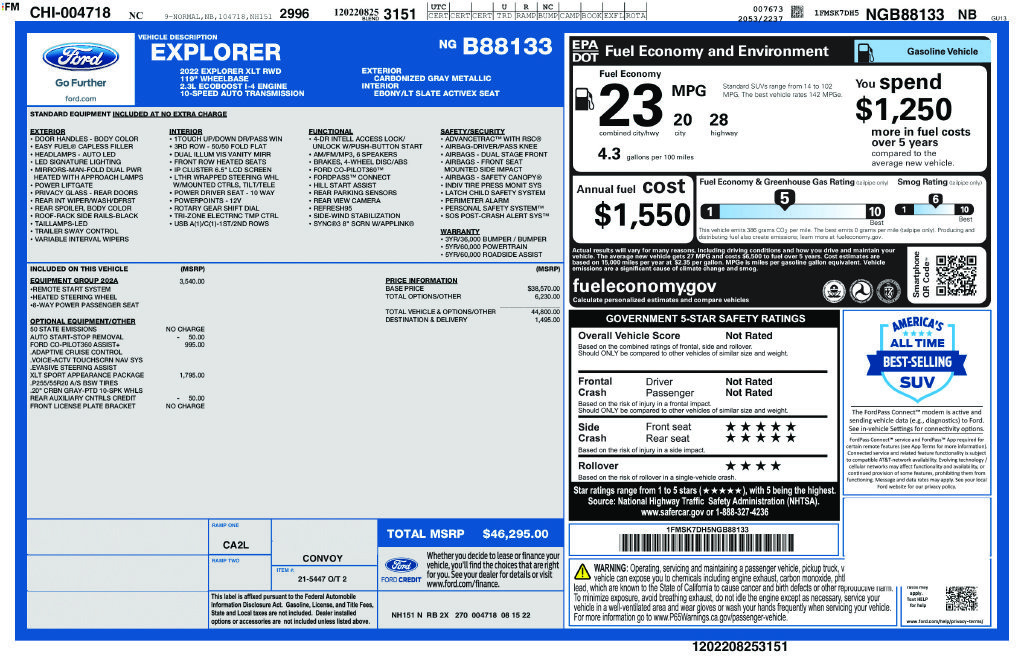 Used 2022 Ford Explorer XLT w/ Equipment Group 202A RWD image 9