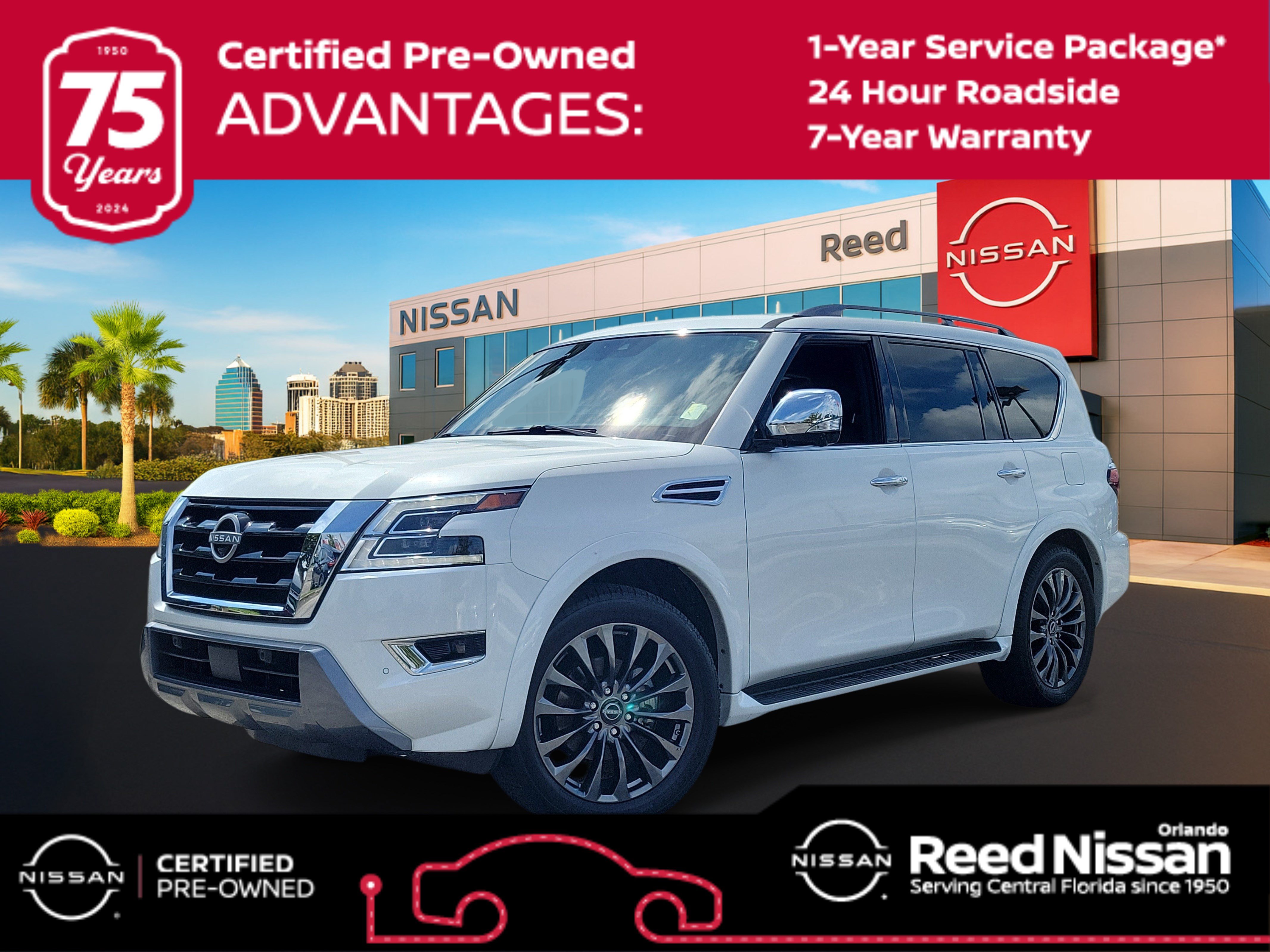 Certified 2023 Nissan Armada Platinum w/ Captain's Chairs Package RWD image 1