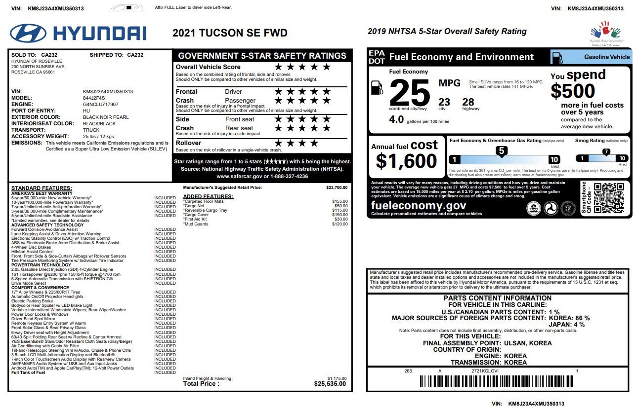 Used 2021 Hyundai Tucson SE FWD image 4