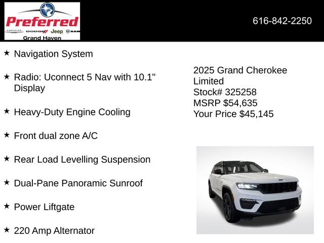 New 2025 Jeep Grand Cherokee Limited w/ Trailer Tow Package image 18