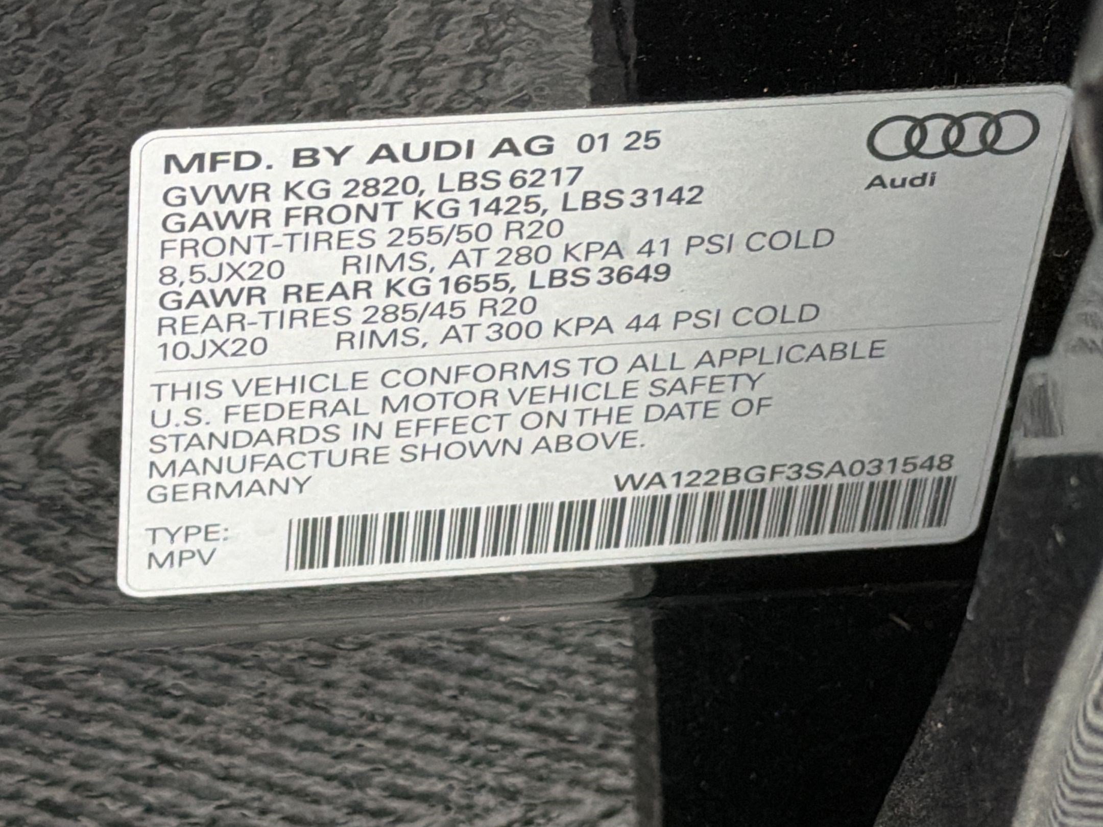 Used 2025 Audi Q6 e-tron Premium Plus w/ Premium Plus RWD image 25