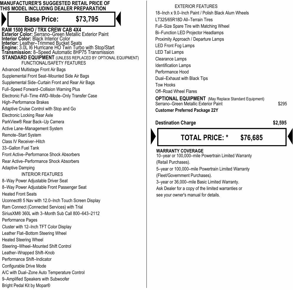 New 2026 RAM 1500 RHO AWD/4WD image 2