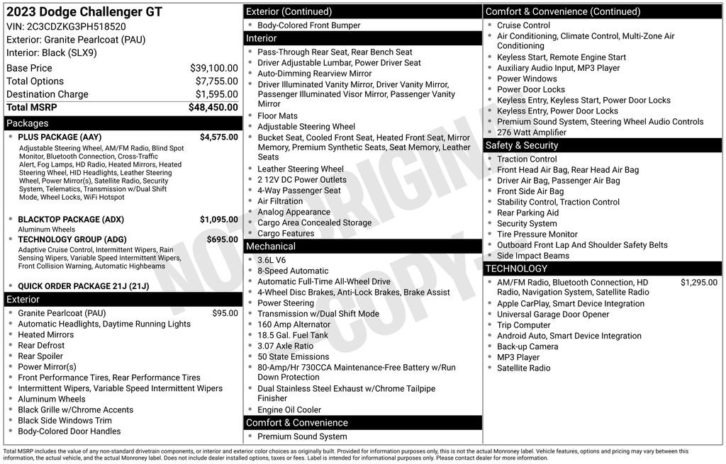 Used 2023 Dodge Challenger GT w/ Plus Package image 53