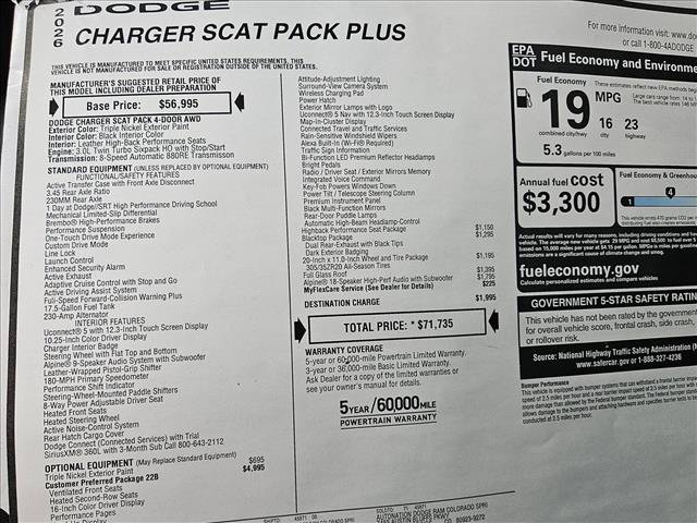 New 2026 Dodge Charger Scat Pack AWD/4WD image 18