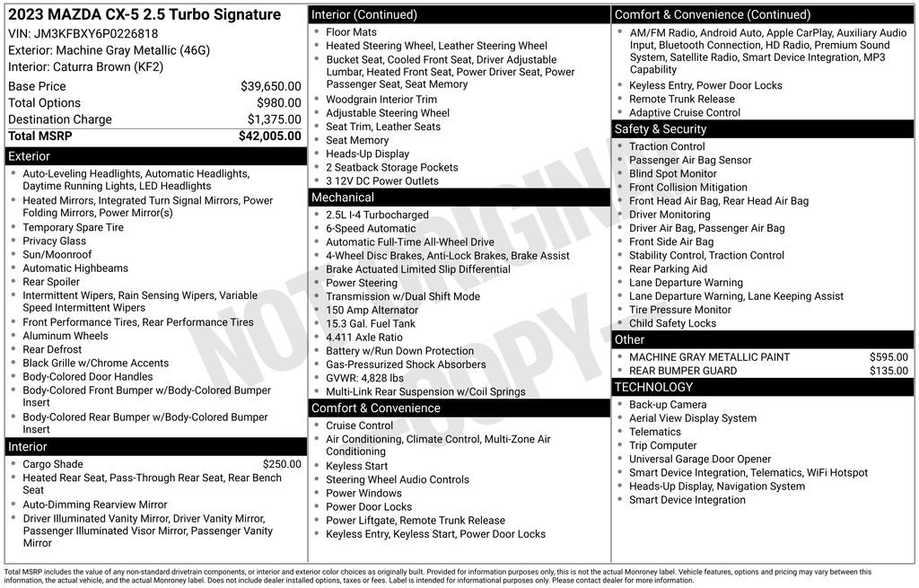 Certified 2023 MAZDA CX-5 Signature AWD/4WD image 41