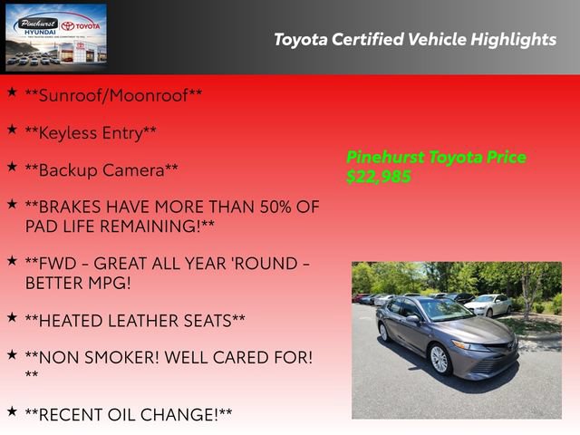 Certified 2018 Toyota Camry XLE w/ Driver Assist Package FWD image 36