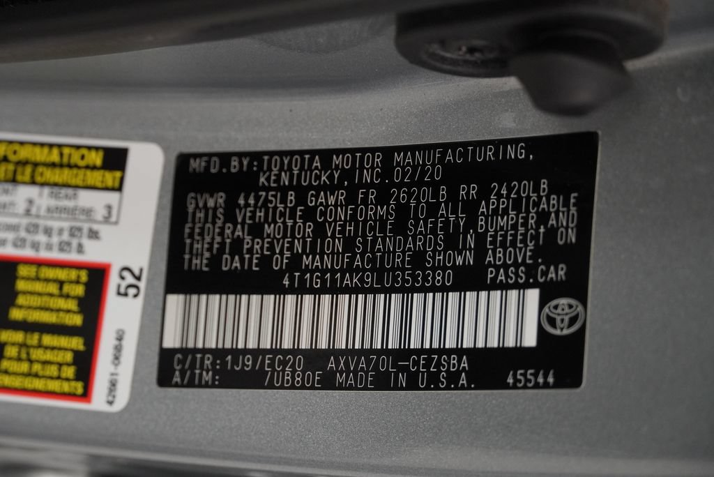 Used 2020 Toyota Camry SE FWD image 53