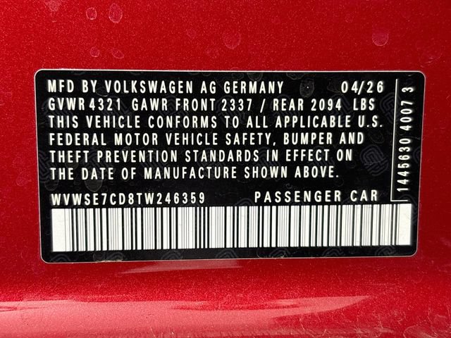 New 2026 Volkswagen GTI SE FWD image 34