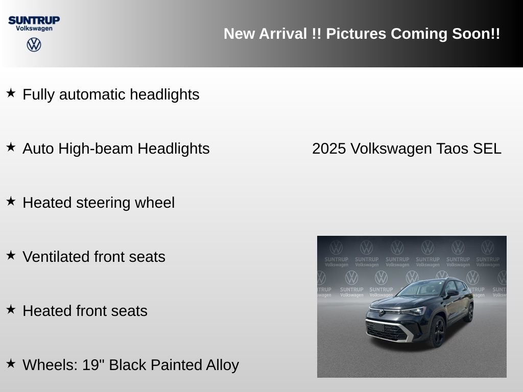 Used 2025 Volkswagen Taos SEL w/ Black Wheel Plus Package AWD/4WD image 12