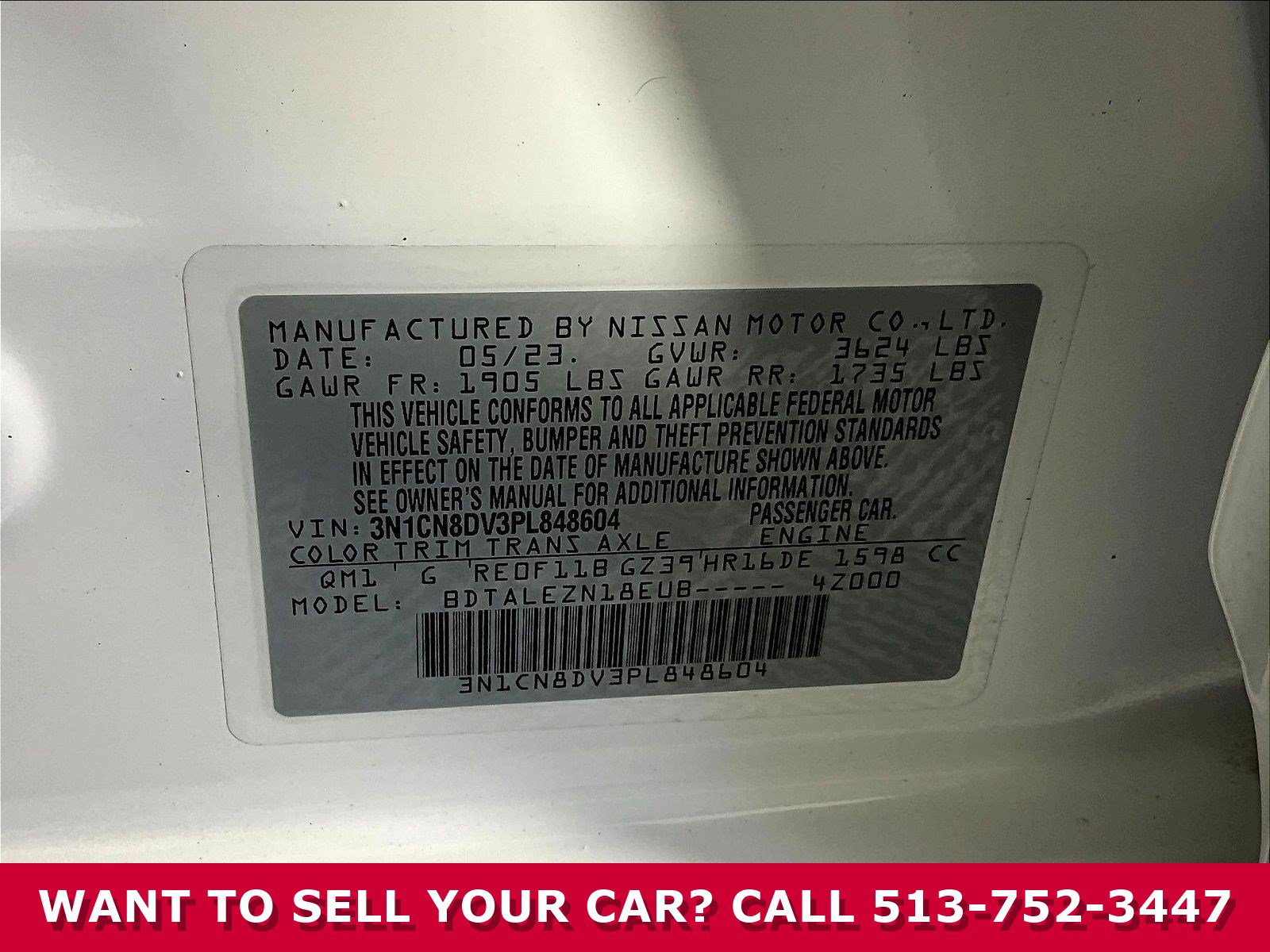 Used 2023 Nissan Versa S w/ Trunk Package FWD image 17