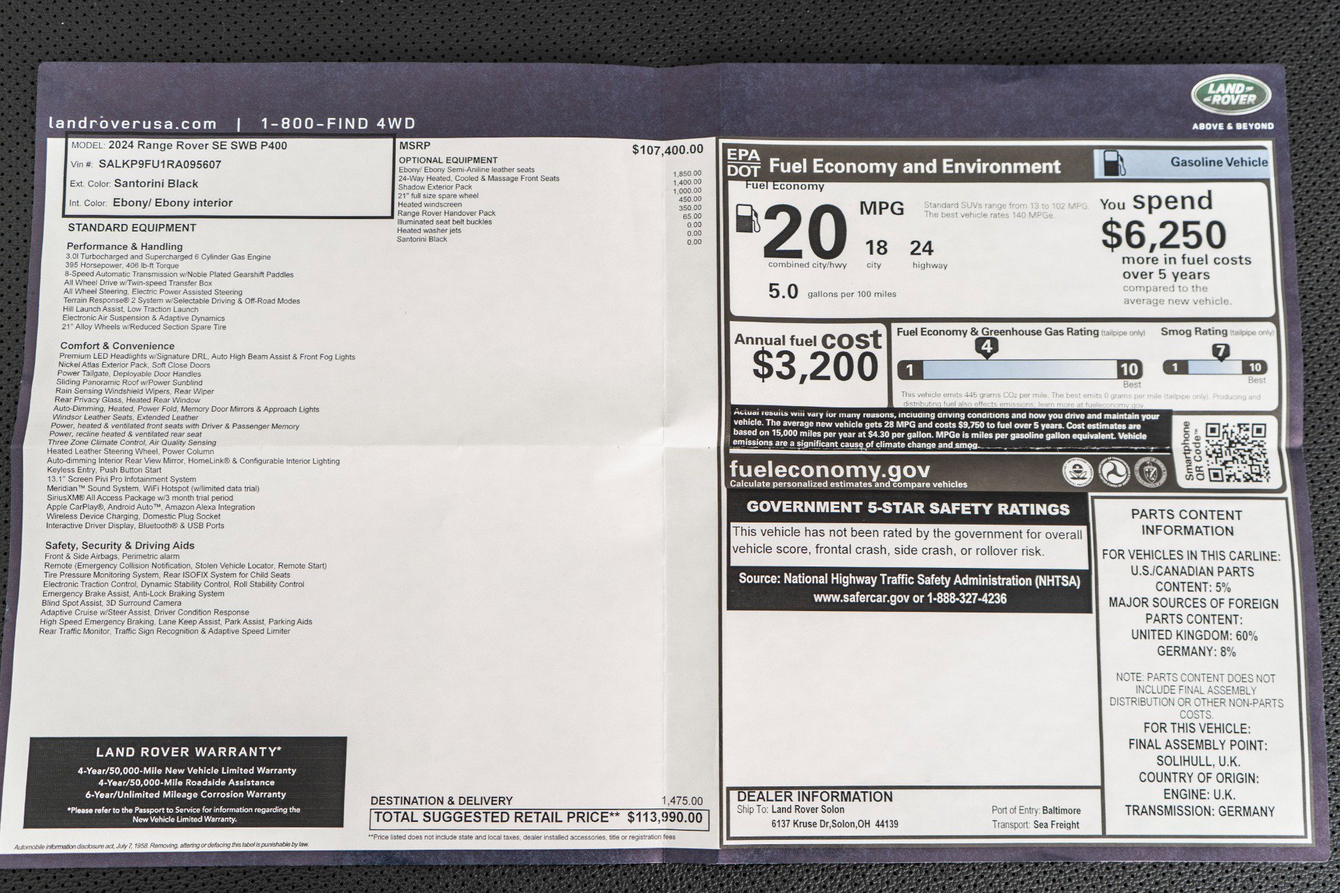 Used 2024 Land Rover Range Rover SE image 22