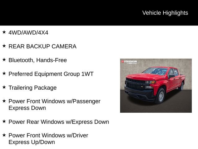 Used 2019 Chevrolet Silverado 1500 W/T w/ Trailering Package AWD/4WD image 2