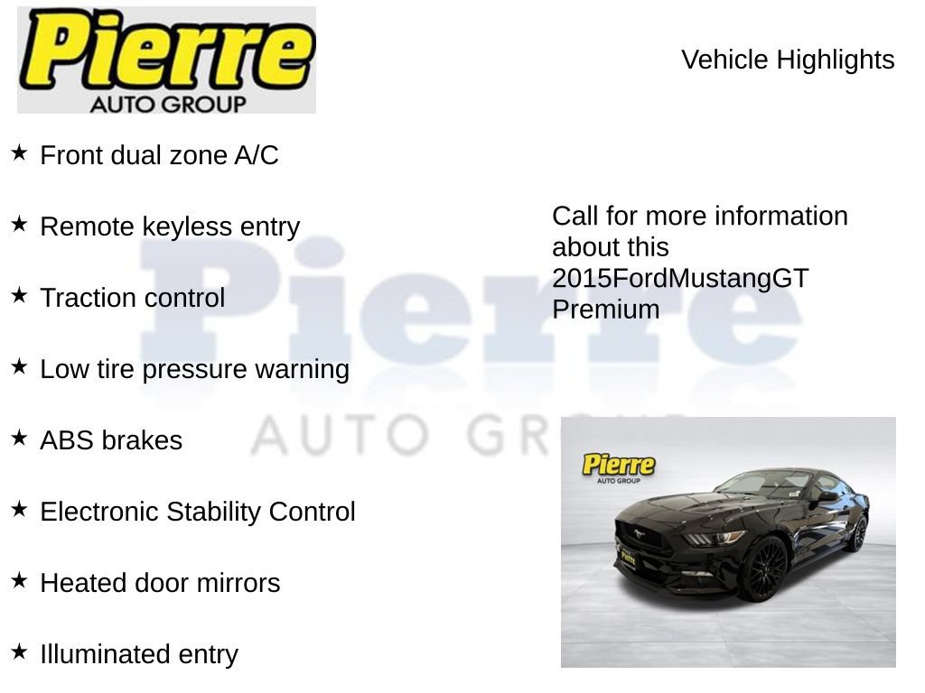 Used 2015 Ford Mustang GT Premium w/ GT Performance Package RWD image 7
