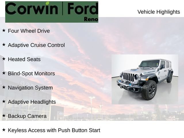 Used 2021 Jeep Wrangler Unlimited Rubicon 4xe w/ Steel Bumper Group AWD/4WD image 8