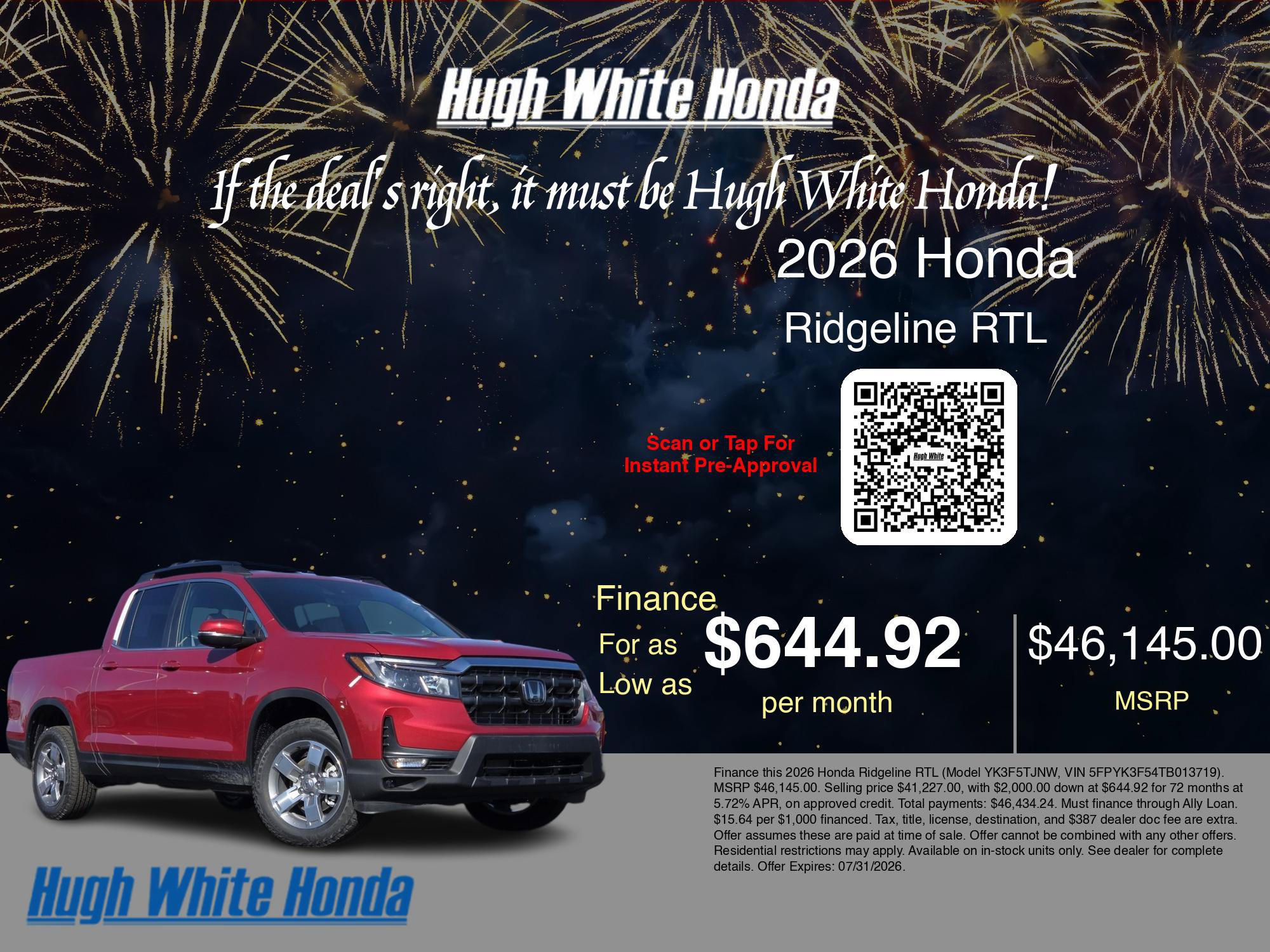 New 2026 Honda Ridgeline RTL image 6