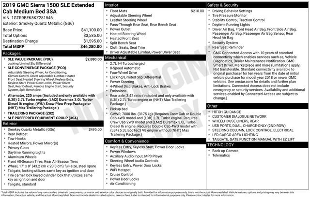 Used 2019 GMC Sierra 1500 SLE w/ SLE Value Package image 38