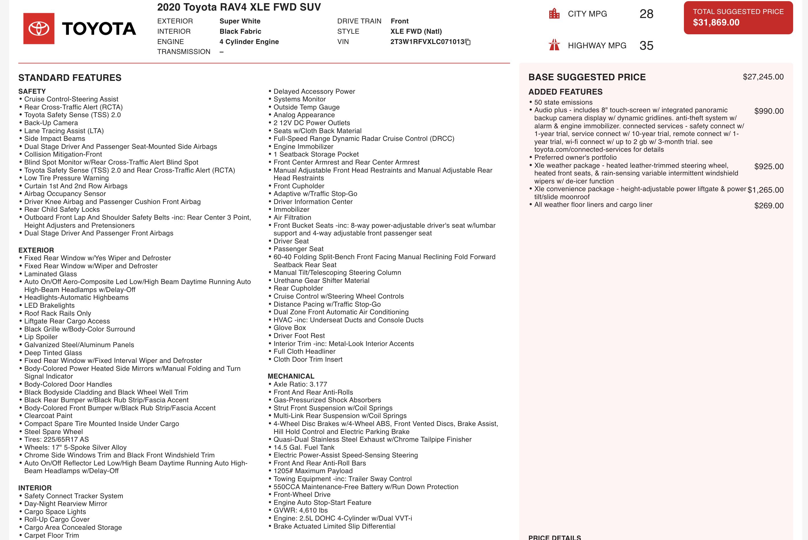 Used 2020 Toyota RAV4 XLE image 5