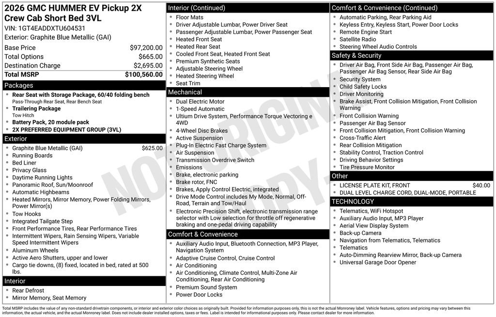 New 2026 GMC Hummer EV 4x4 Crew Cab image 2