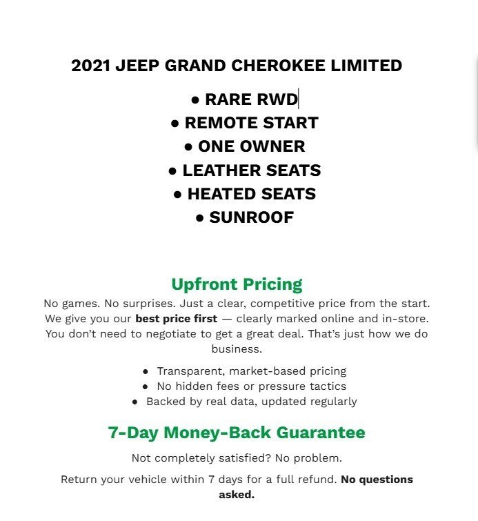 Used 2021 Jeep Grand Cherokee Limited w/ Luxury Group II image 2
