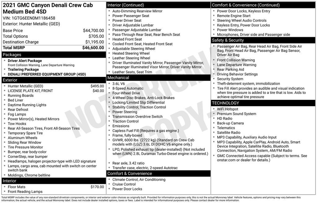 Used 2021 GMC Canyon Denali AWD/4WD image 22
