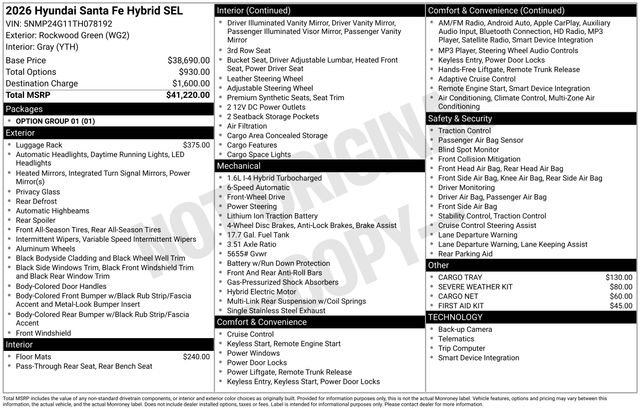 New 2026 Hyundai Santa Fe SEL FWD image 26
