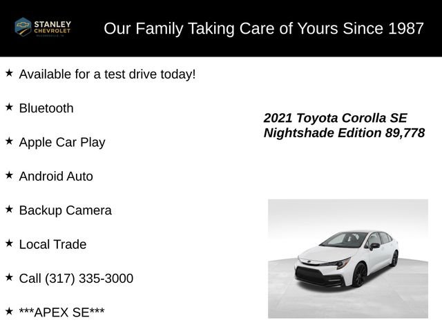 Used 2021 Toyota Corolla SE w/ Carpet Mat Package (TMS) FWD image 9