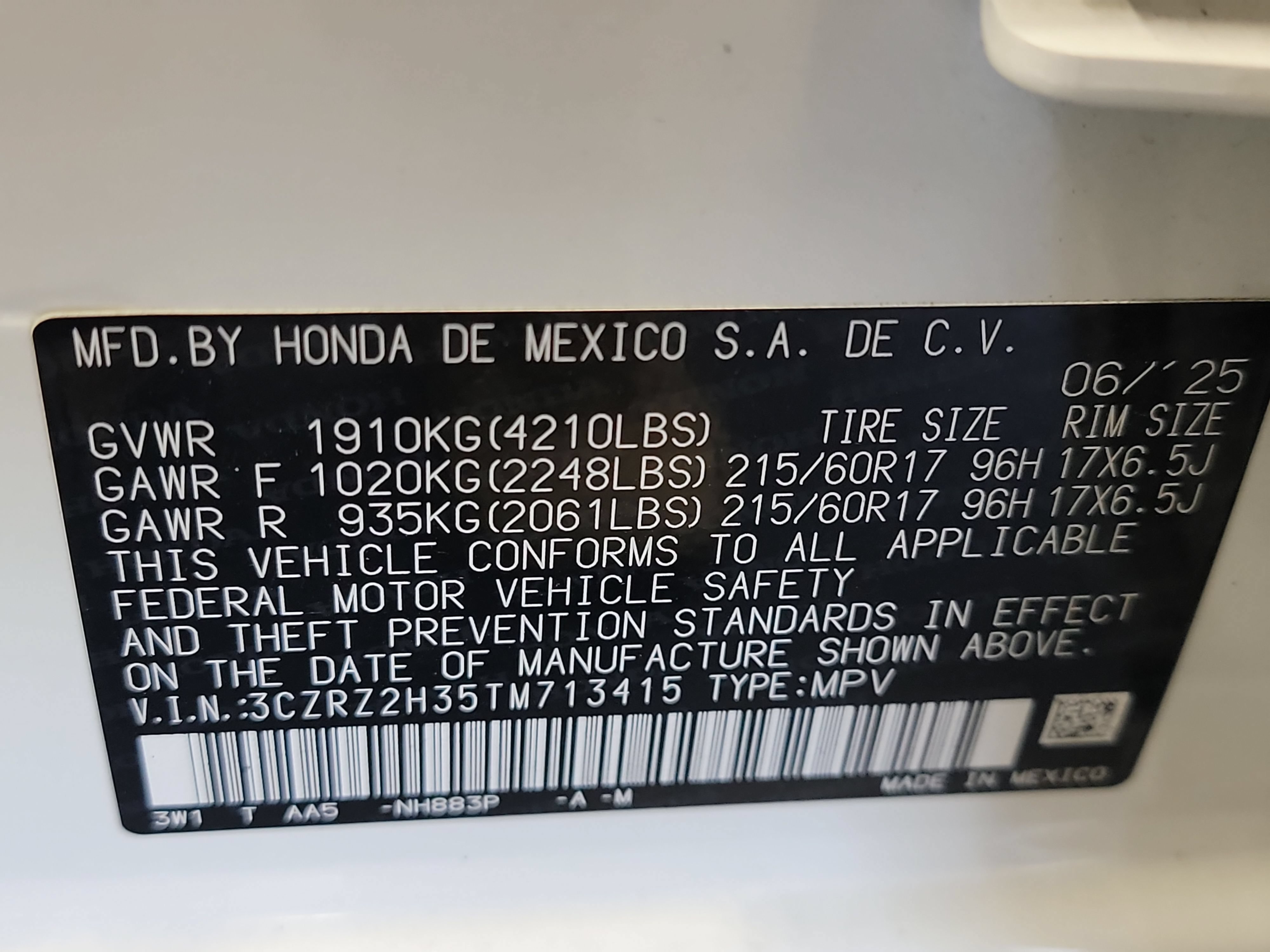 Certified 2026 Honda HR-V LX image 32