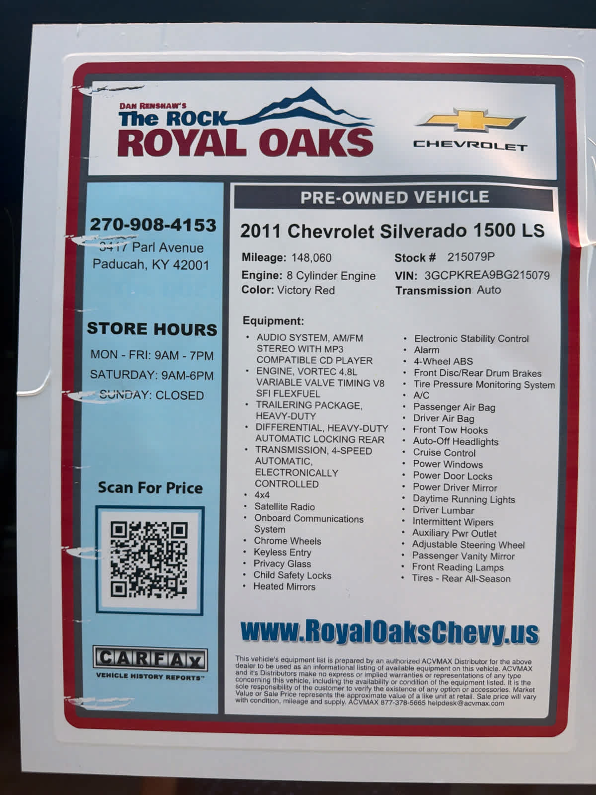 Used 2011 Chevrolet Silverado 1500 LS AWD/4WD image 26