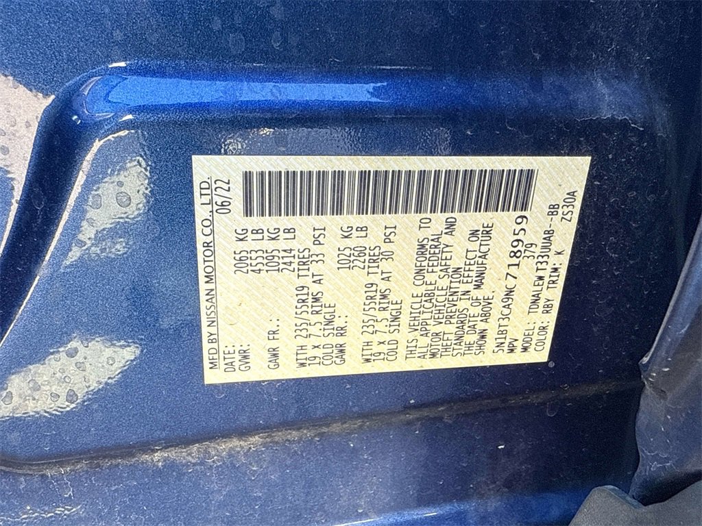 Used 2022 Nissan Rogue SL w/ SL Premium Package image 9