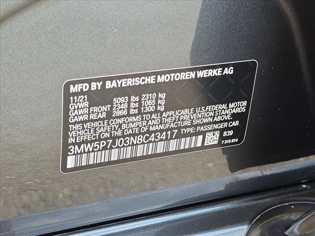 Certified 2022 BMW 330e w/ Premium Package RWD image 26