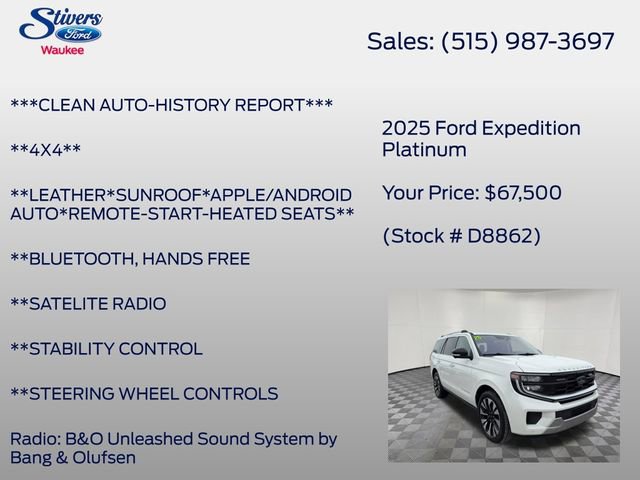 Certified 2025 Ford Expedition Platinum w/ Driver's Package image 21