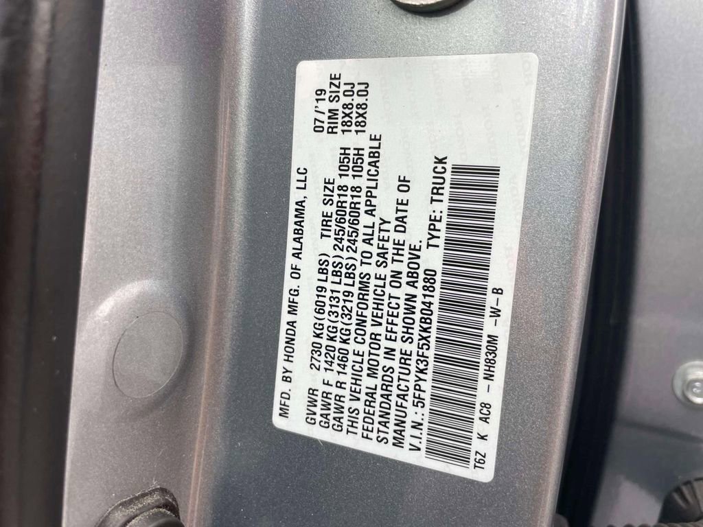 Certified 2019 Honda Ridgeline RTL image 17