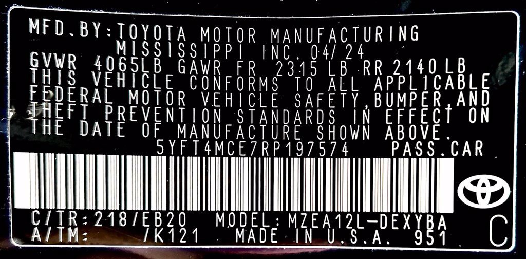 Certified 2024 Toyota Corolla XSE FWD image 25