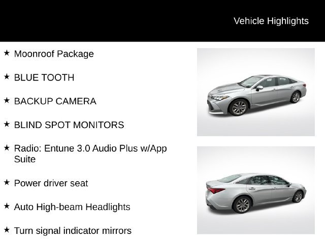 Certified 2019 Toyota Avalon XLE w/ Moonroof Package FWD image 7