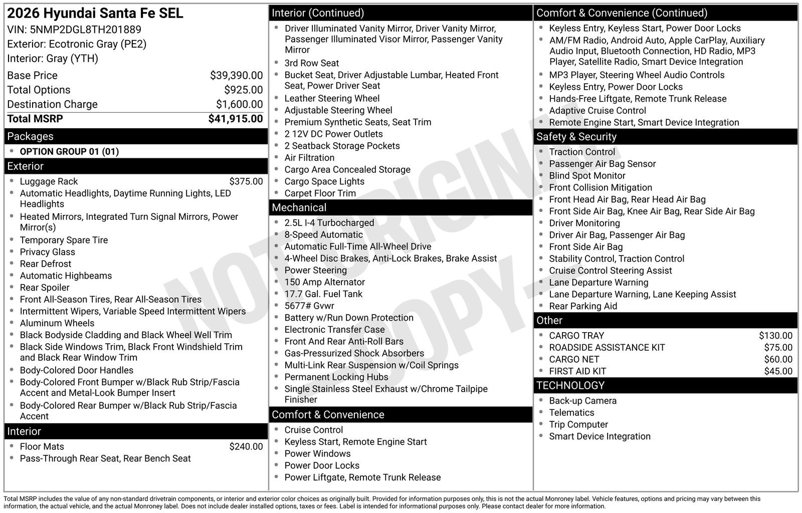 New 2026 Hyundai Santa Fe SEL AWD/4WD image 21