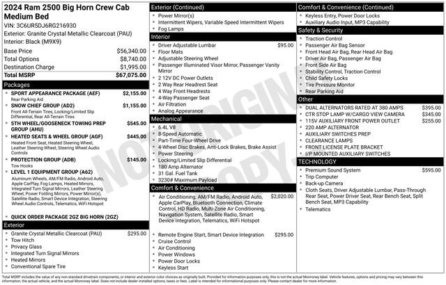 Used 2024 RAM 2500 Big Horn w/ Sport Appearance Package image 5