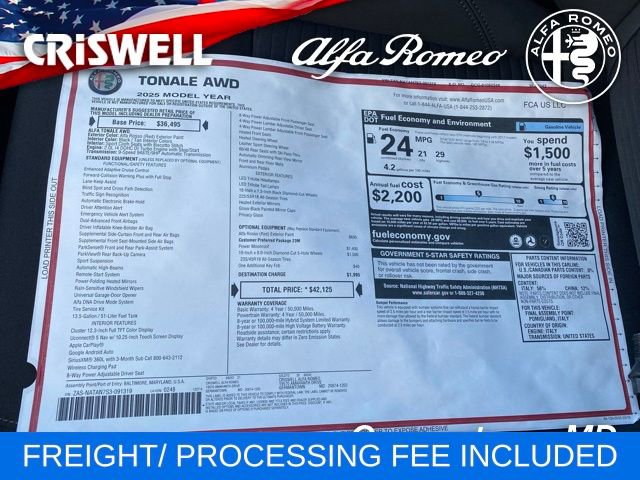 New 2025 Alfa Romeo Tonale AWD/4WD image 44