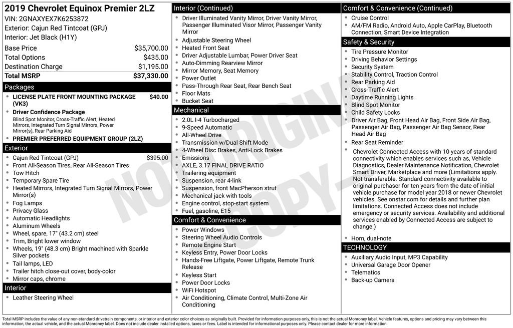 Used 2019 Chevrolet Equinox Premier AWD/4WD image 43