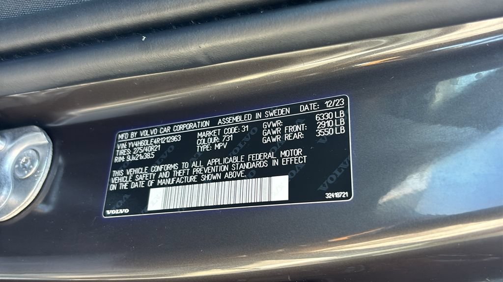 Certified 2024 Volvo XC90 T8 Plus w/ Protection Package Premier AWD/4WD image 32