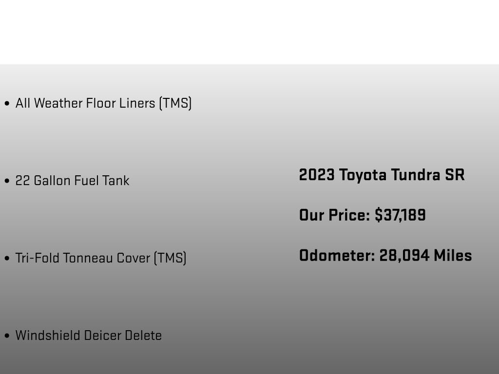 Used 2023 Toyota Tundra SR w/ SR Tow Package AWD/4WD image 18